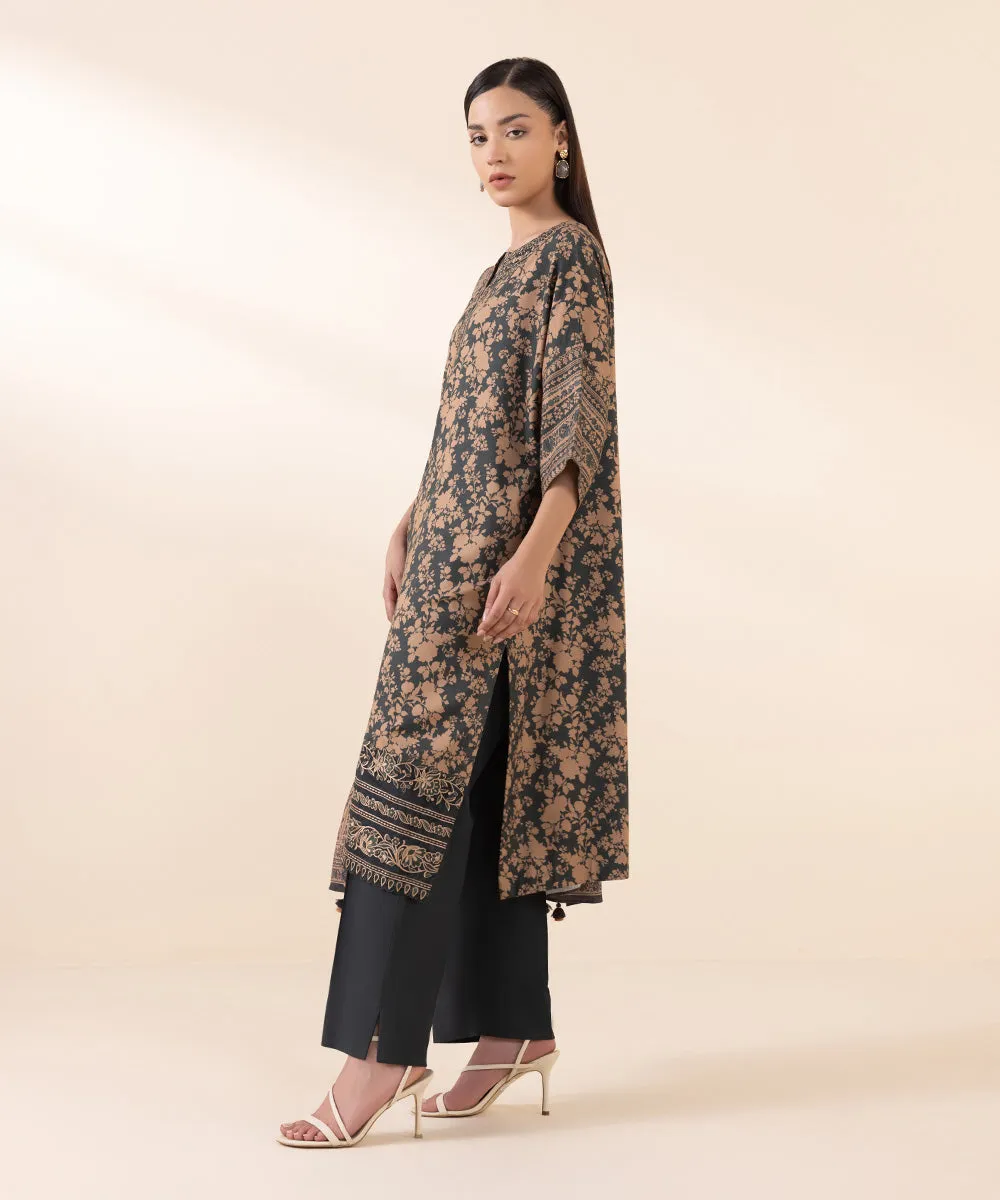 3 Piece - Embroidered Linen Suit