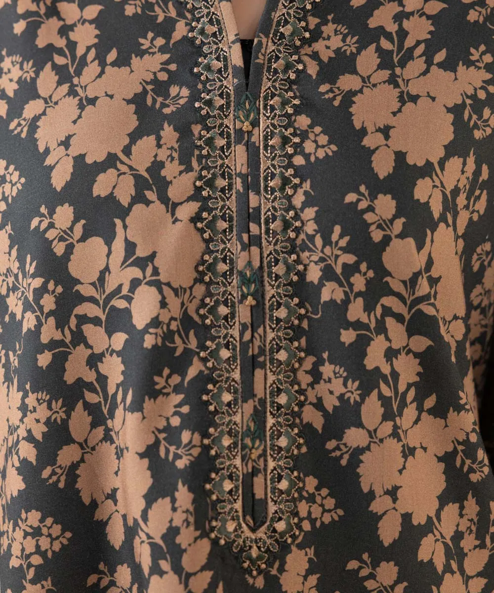 3 Piece - Embroidered Linen Suit