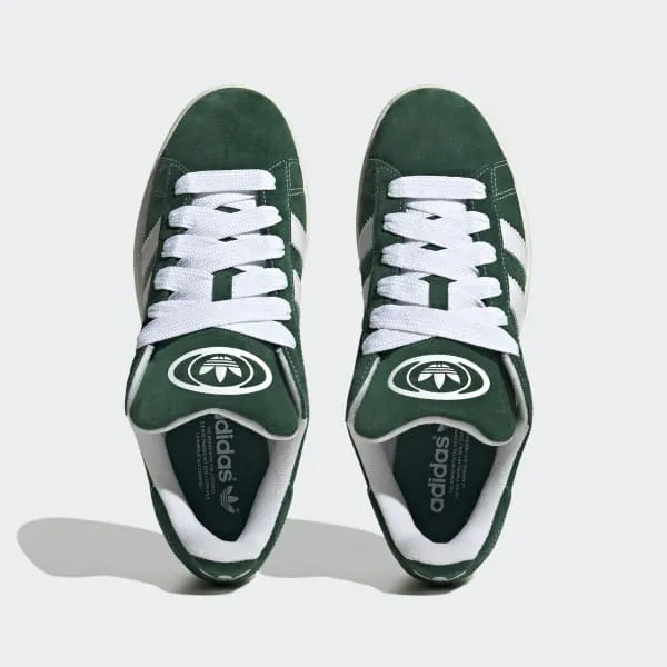 Adidas Kid's Campus 00S Shoes - Dark Green / Cloud White / Off White