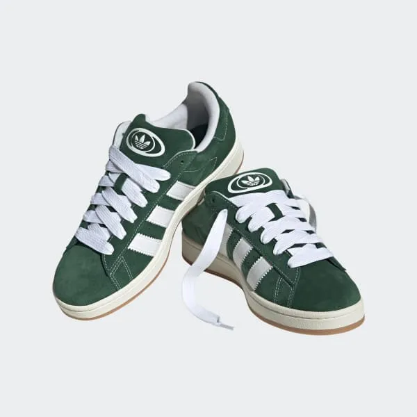 Adidas Kid's Campus 00S Shoes - Dark Green / Cloud White / Off White