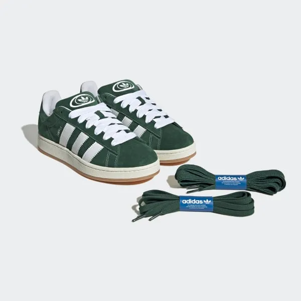 Adidas Kid's Campus 00S Shoes - Dark Green / Cloud White / Off White