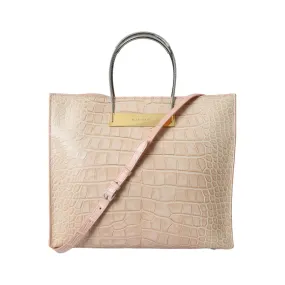 Balenciaga Alligator Leather Chic Pink Tote Bag