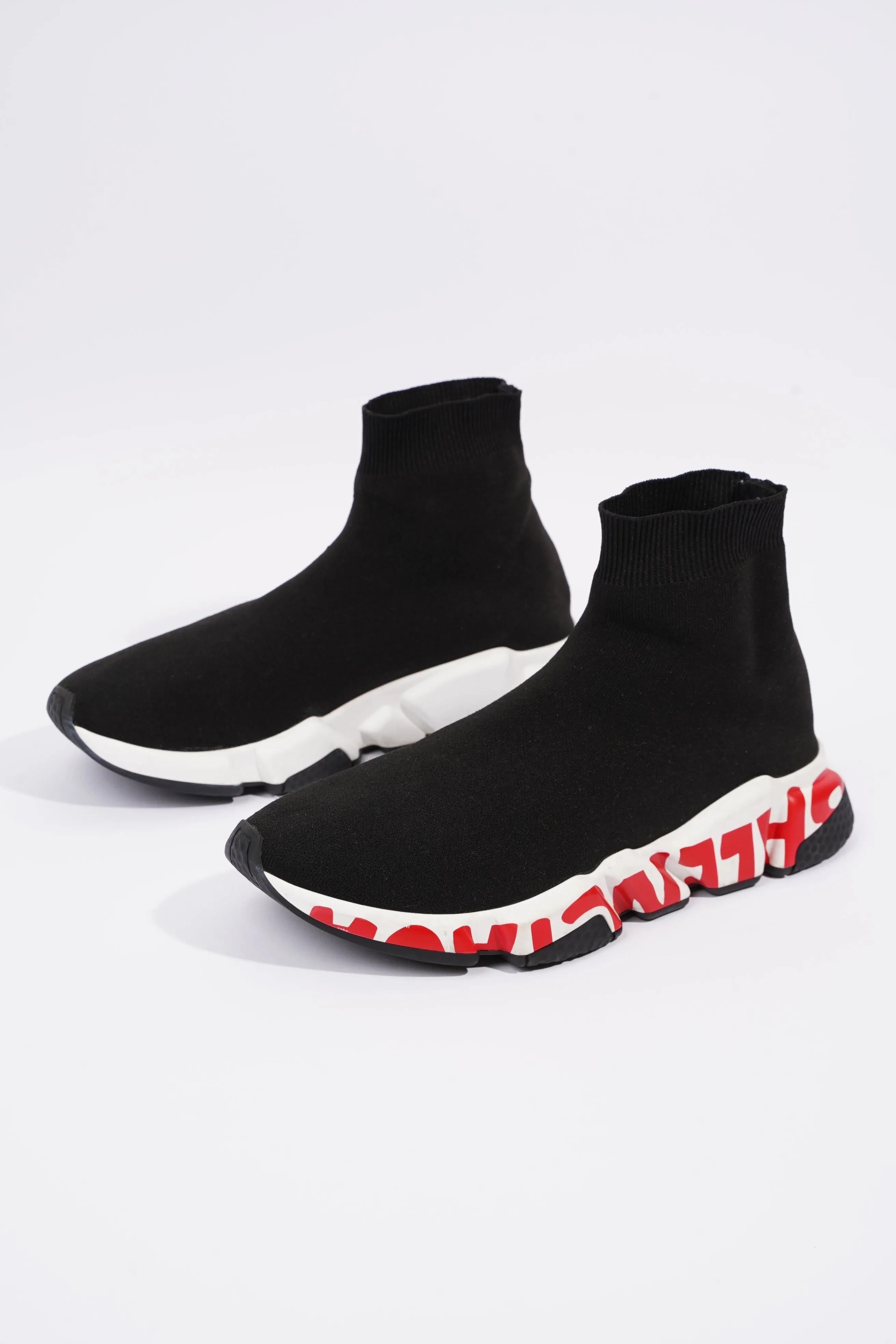 Balenciaga Mens Speed Black / White / Red / Graffiti EU 41 / UK 7