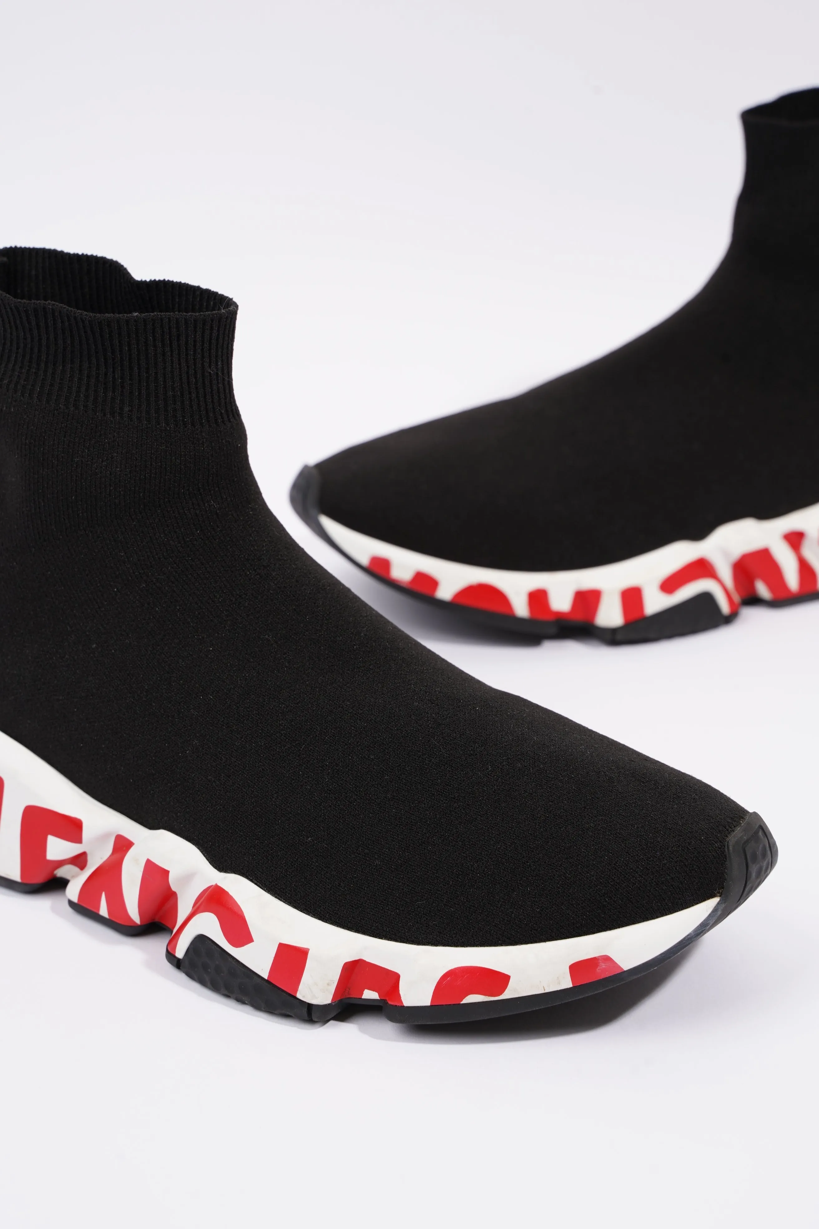 Balenciaga Mens Speed Black / White / Red / Graffiti EU 41 / UK 7