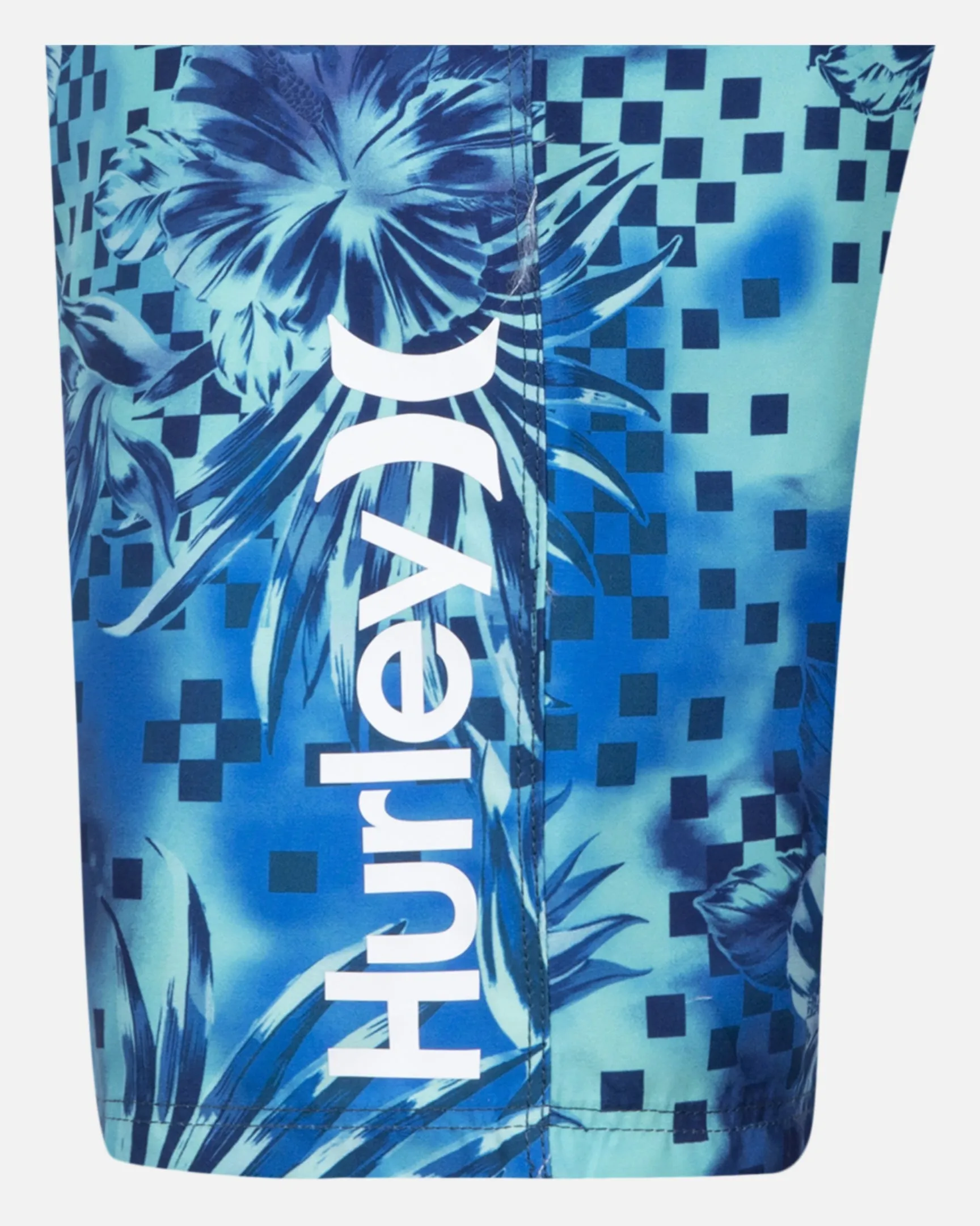 Boys Floral Checkered Boardshort