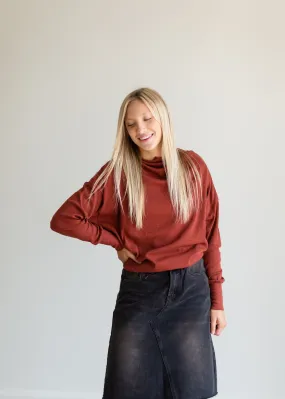 Brick Ribbed Side-Zip Knit Top - FINAL SALE