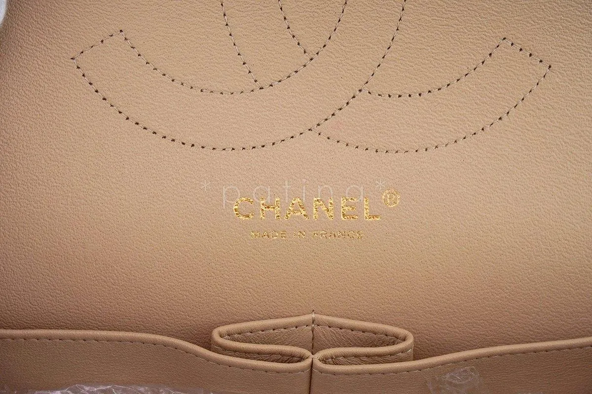 Chanel Beige Clair Caviar Jumbo 2.55 Classic Double Flap Bag