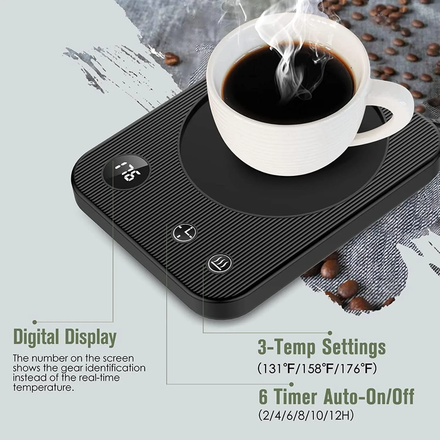 Coffee Mug Warmer with 3 Temperature Settings