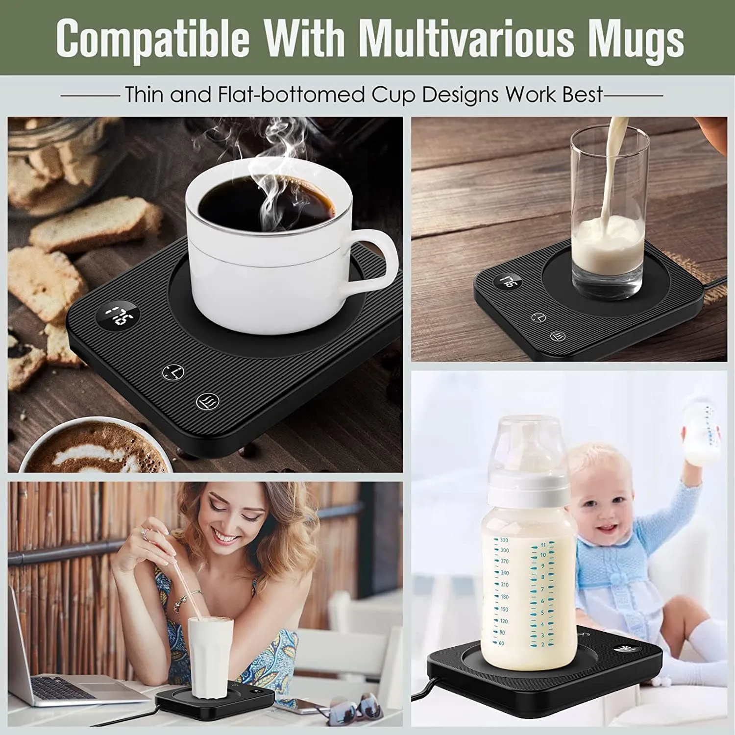 Coffee Mug Warmer with 3 Temperature Settings
