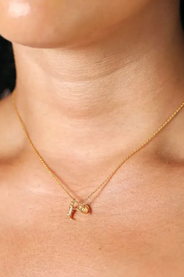 Cowboy Boot & Hat Charm Necklace