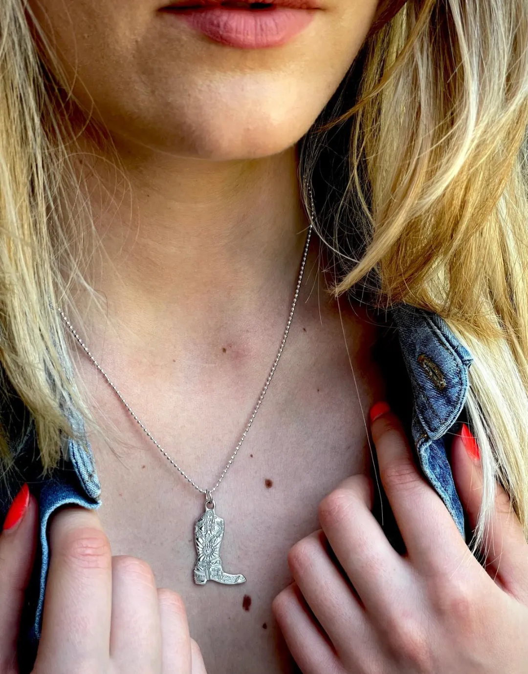 Cowboy Boot Necklace
