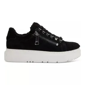 DKNY Matti fleece Lace Up Sneakers Women - BLK