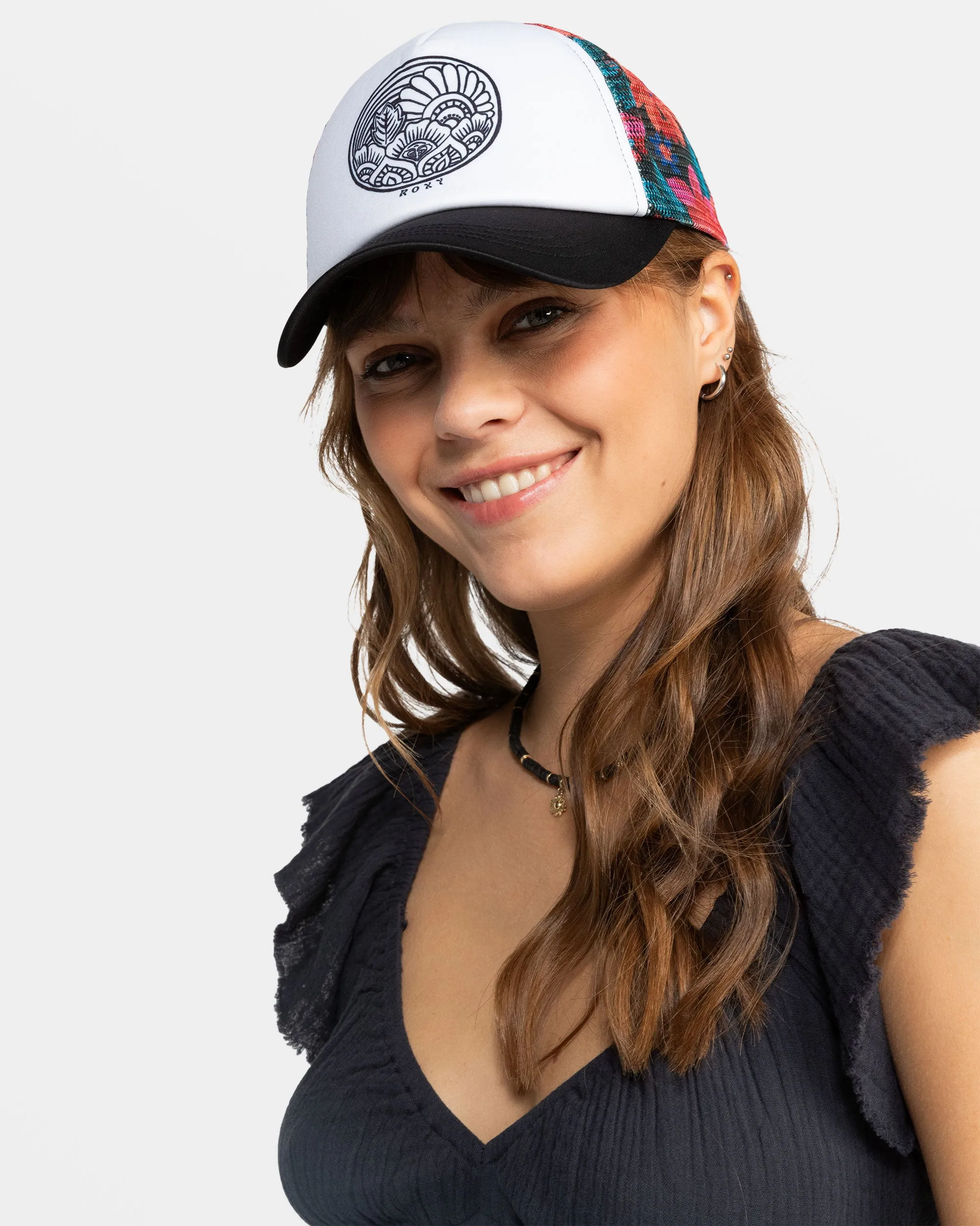 Donut Spain Trucker Hat - Anthracite Floral Fiesta