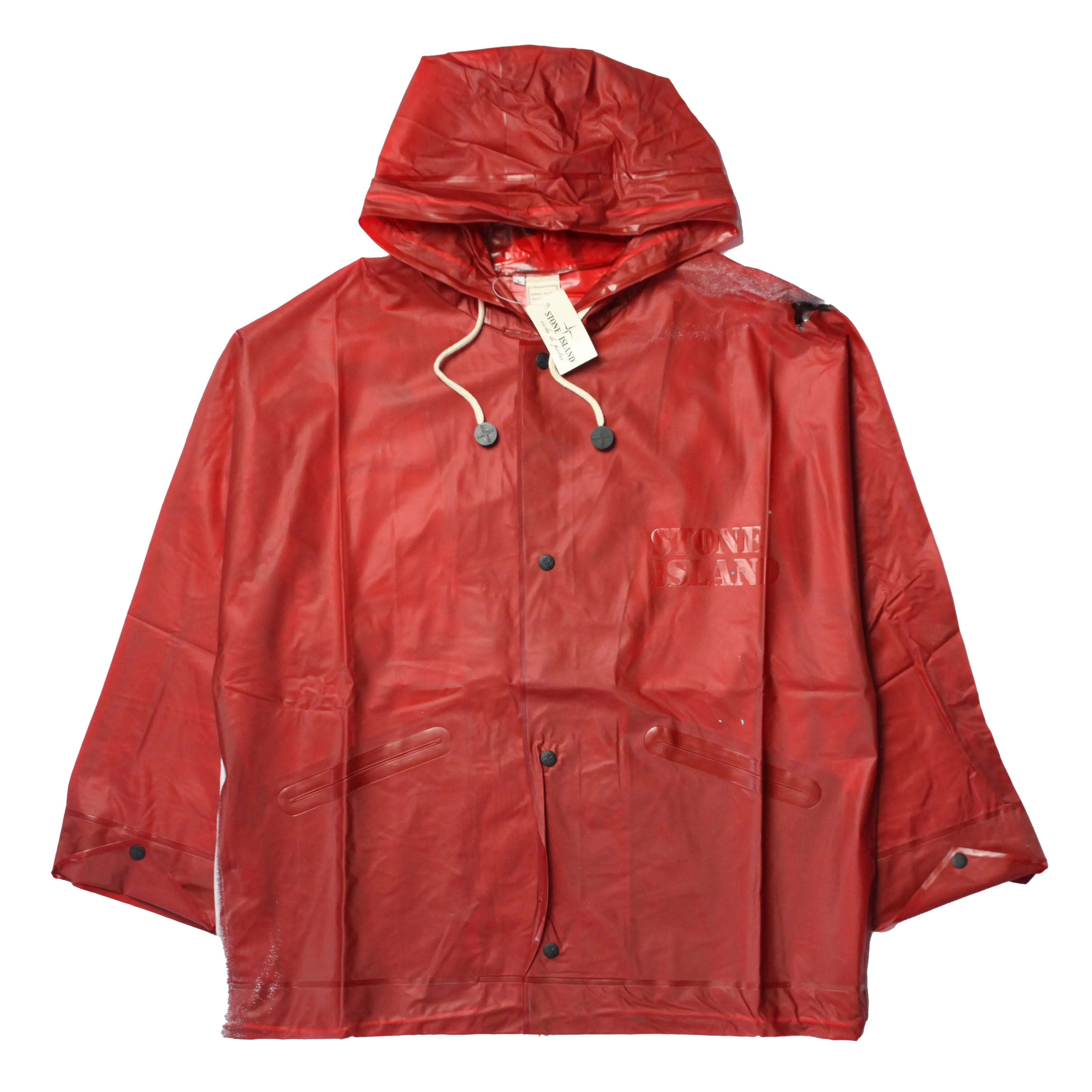 Drax X Stone Island SS 1988 Brick Red PVC Jacket