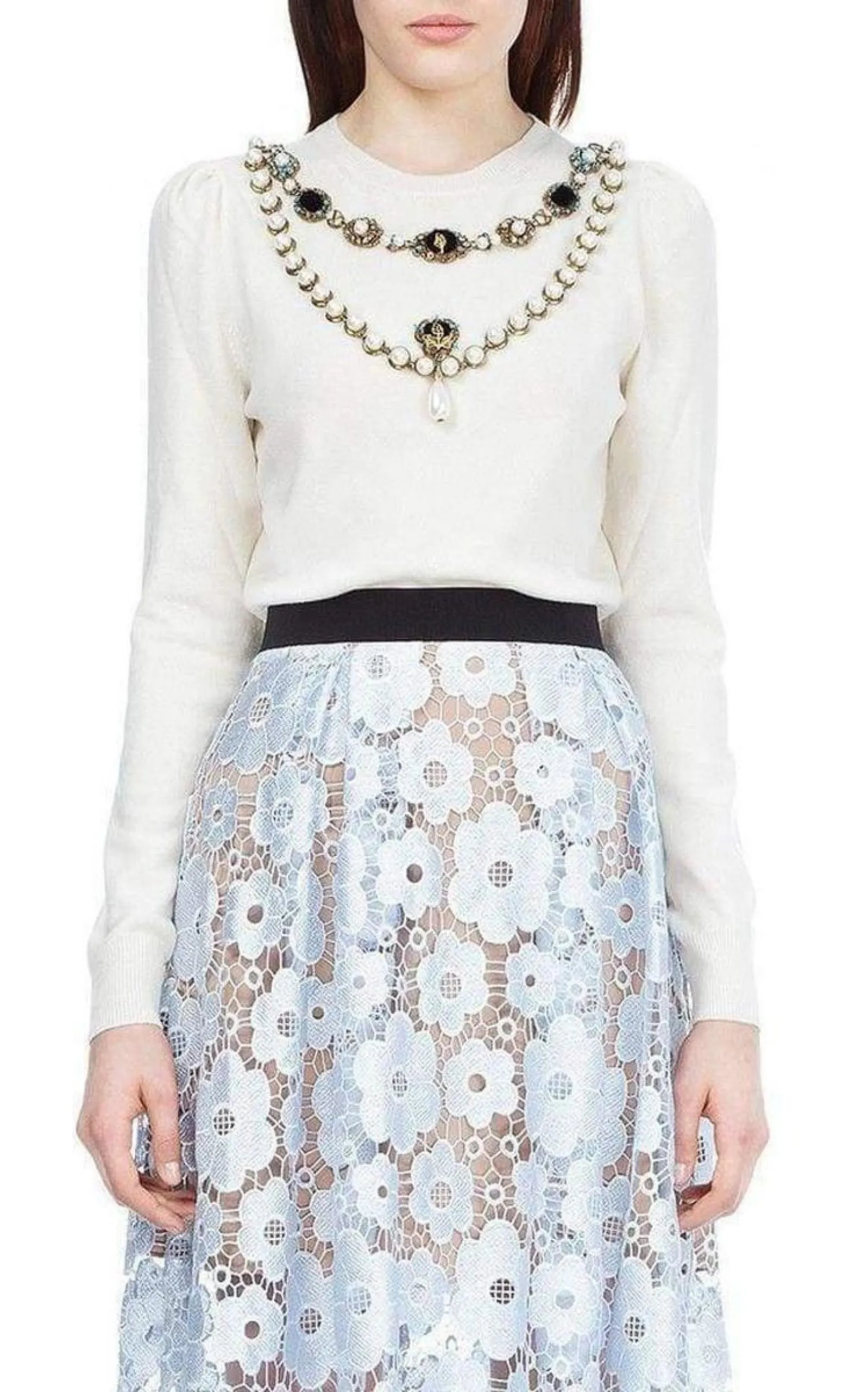 Embroidered Wool Sweater