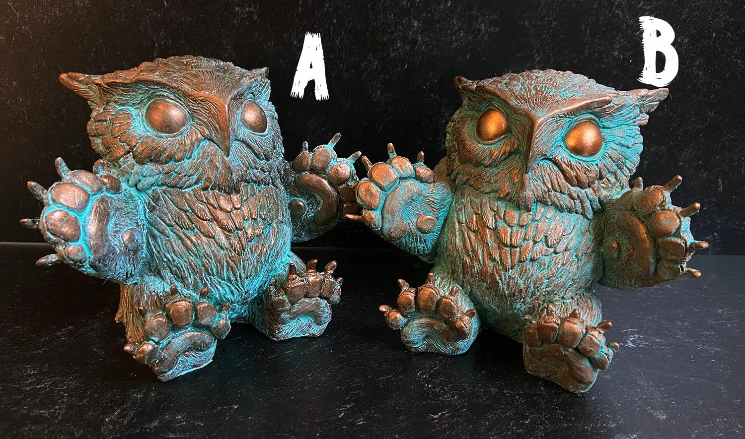 FAT BOTTOMED BABY OWLBEAR- COPPER PATINA