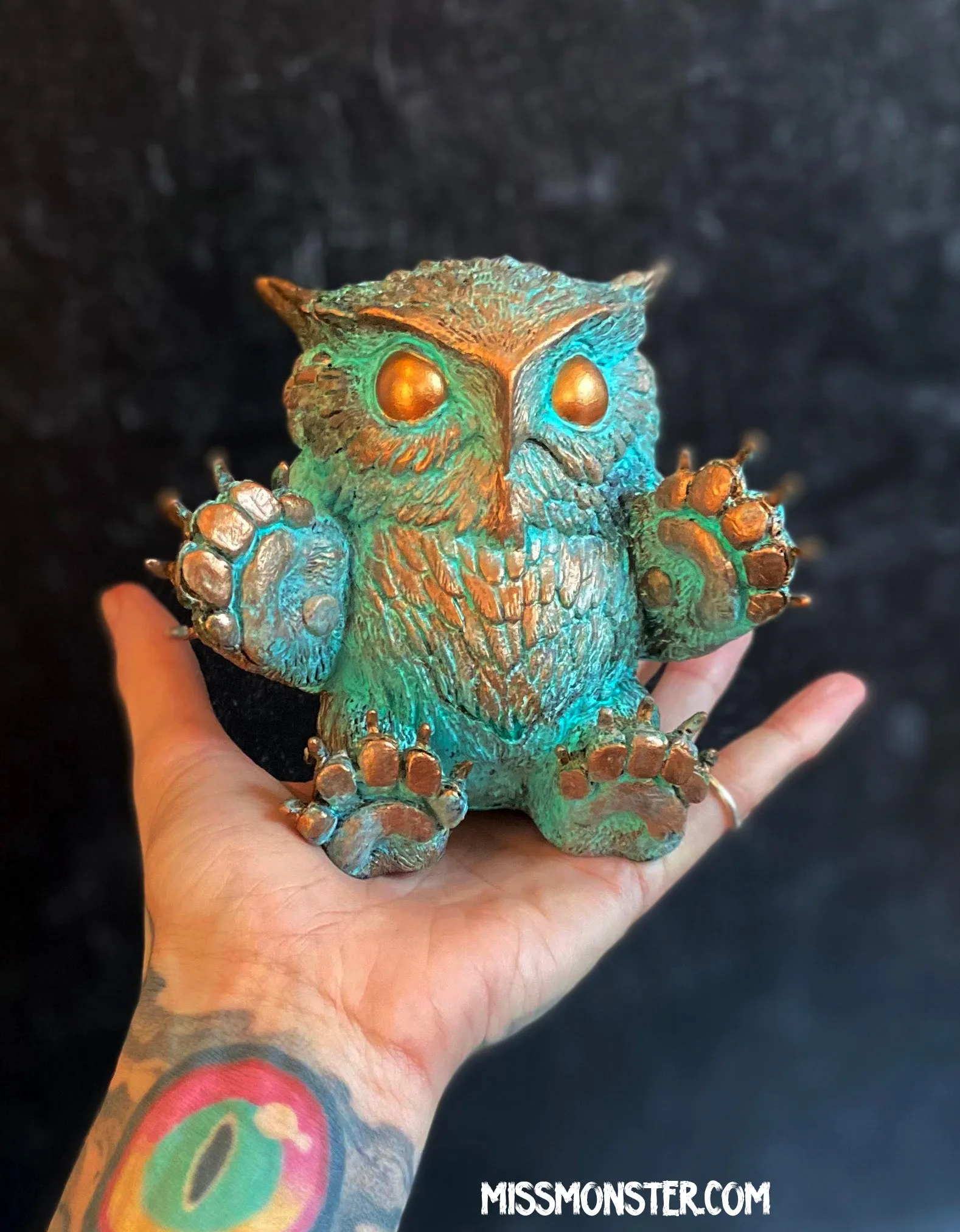 FAT BOTTOMED BABY OWLBEAR- COPPER PATINA