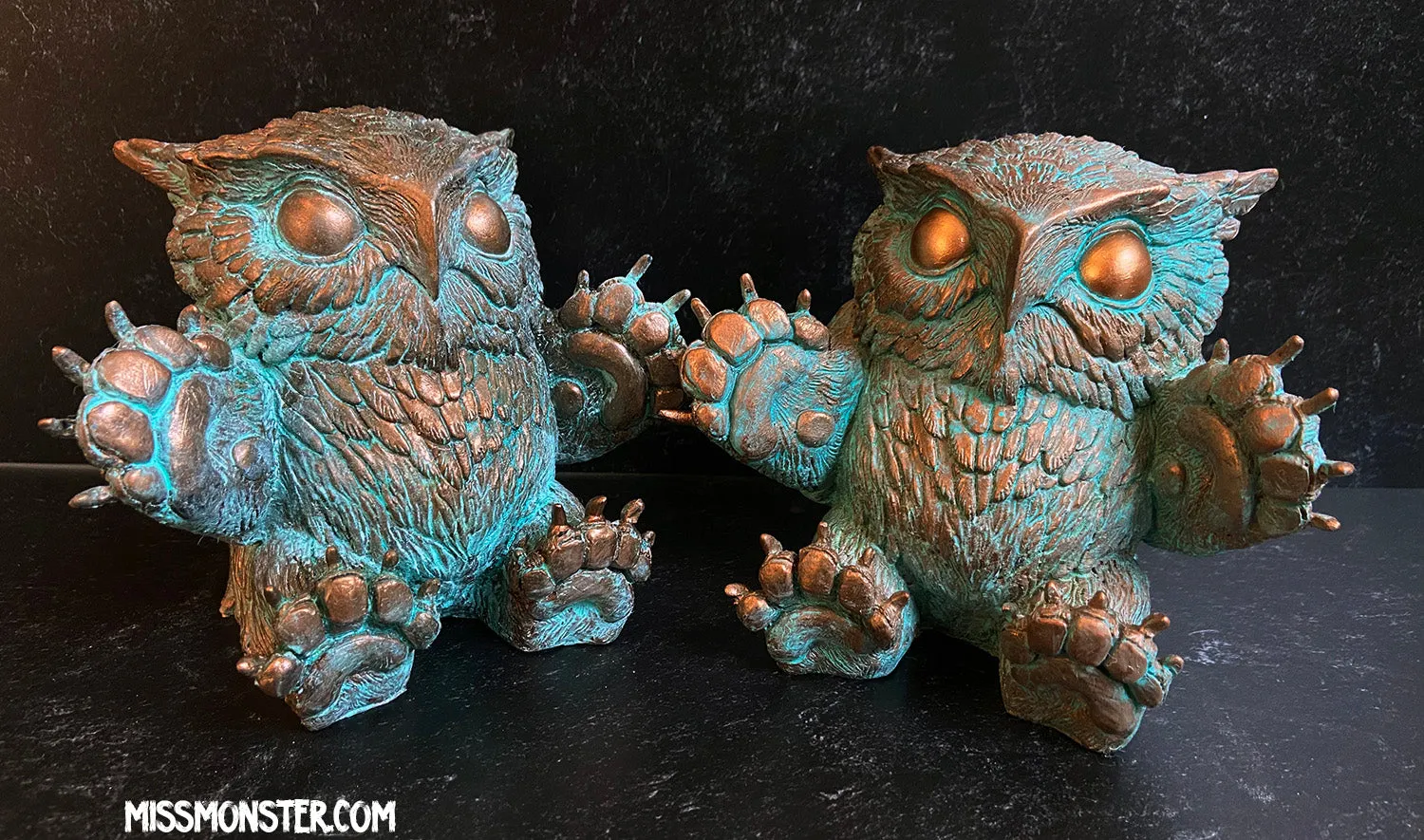 FAT BOTTOMED BABY OWLBEAR- COPPER PATINA