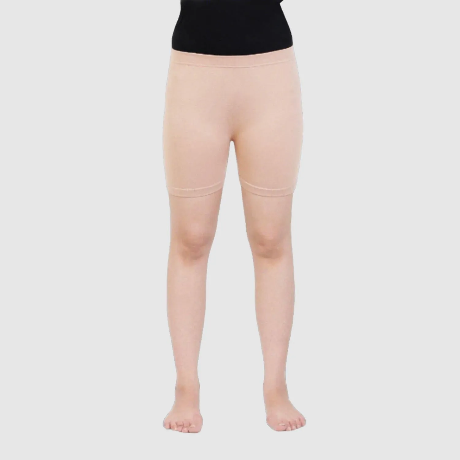 Girls Plain Seamless Under Skirts - Skin