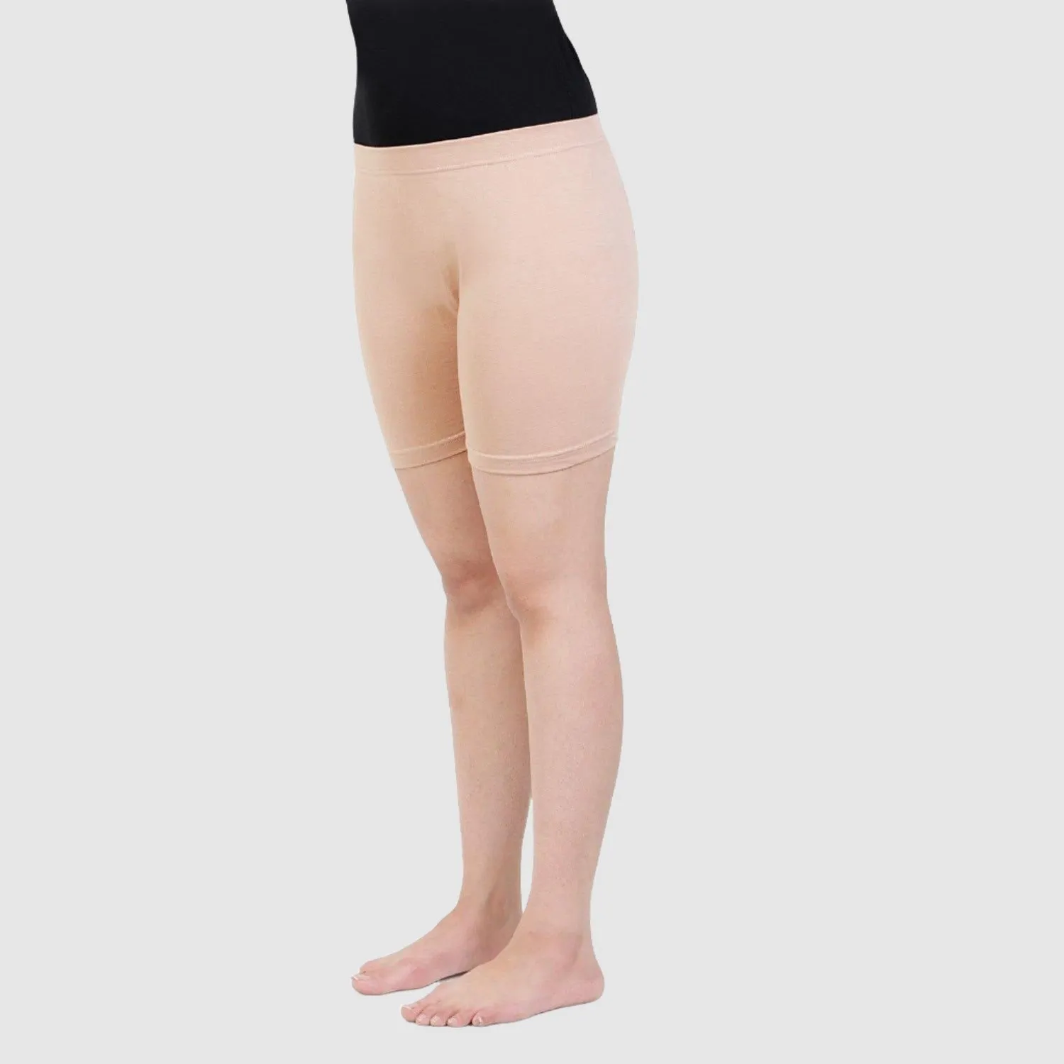 Girls Plain Seamless Under Skirts - Skin