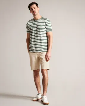 Gomer Regular Fit Geometric Shorts Natural