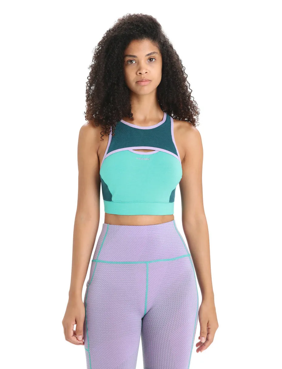 Icebreaker ZoneKnit Sport Bra (Women's) Fresh Green Glory