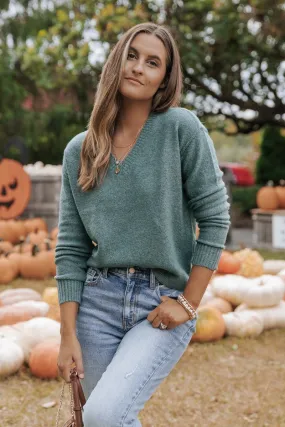 Jade V Neck Ribbed Sweater