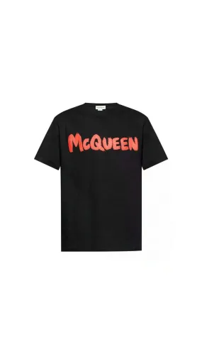 McQueen Graffiti T-shirt - Black/Red