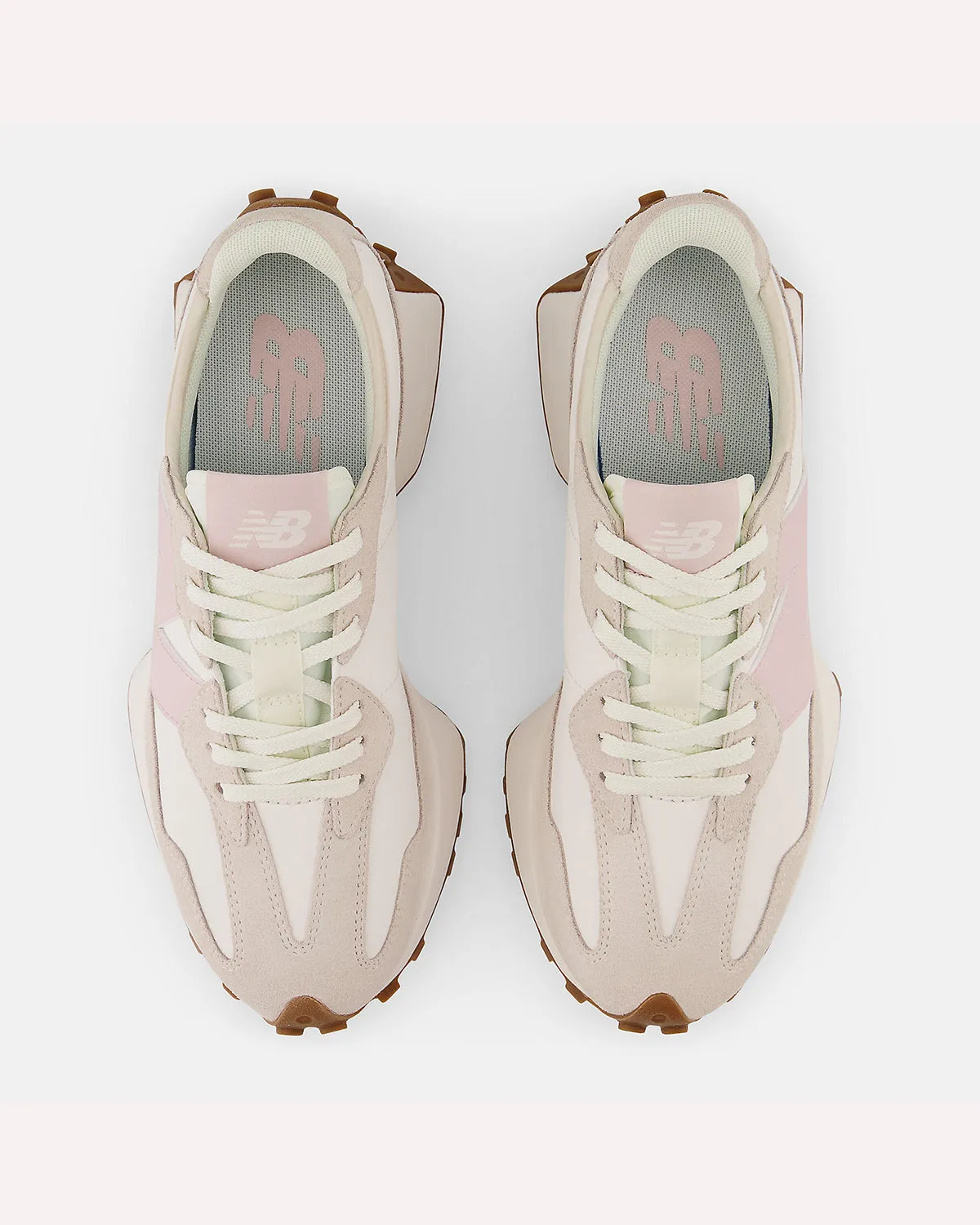 New Balance 327 Sneaker - Moonbeam with Stone Pink