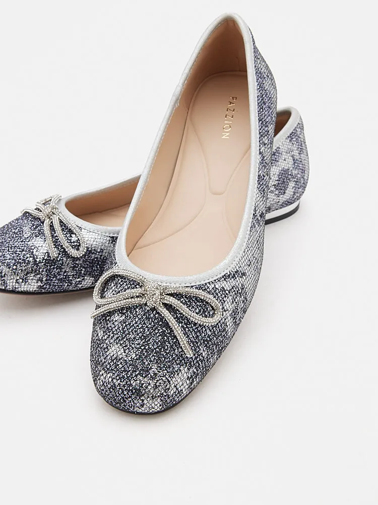 Queenie Bow Glitter Ballerinas