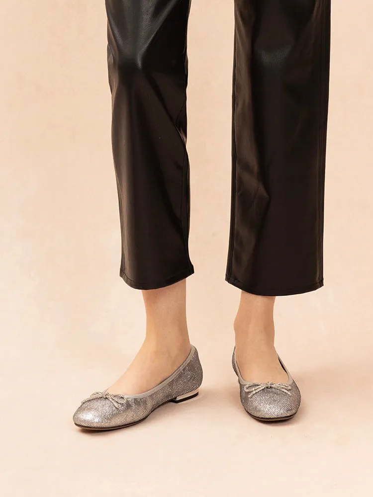 Queenie Bow Glitter Ballerinas