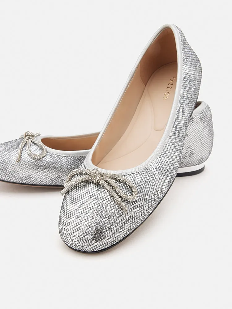 Queenie Bow Glitter Ballerinas