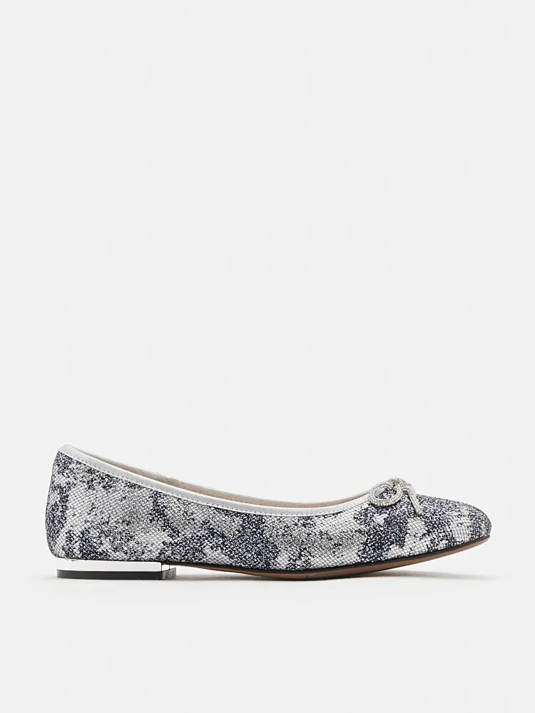 Queenie Bow Glitter Ballerinas