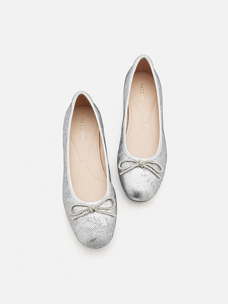 Queenie Bow Glitter Ballerinas