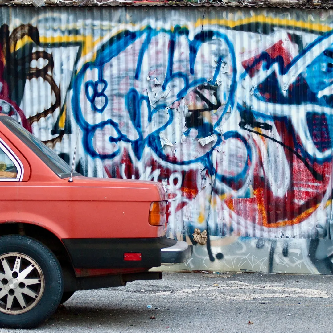 Red and the Graffiti Wall