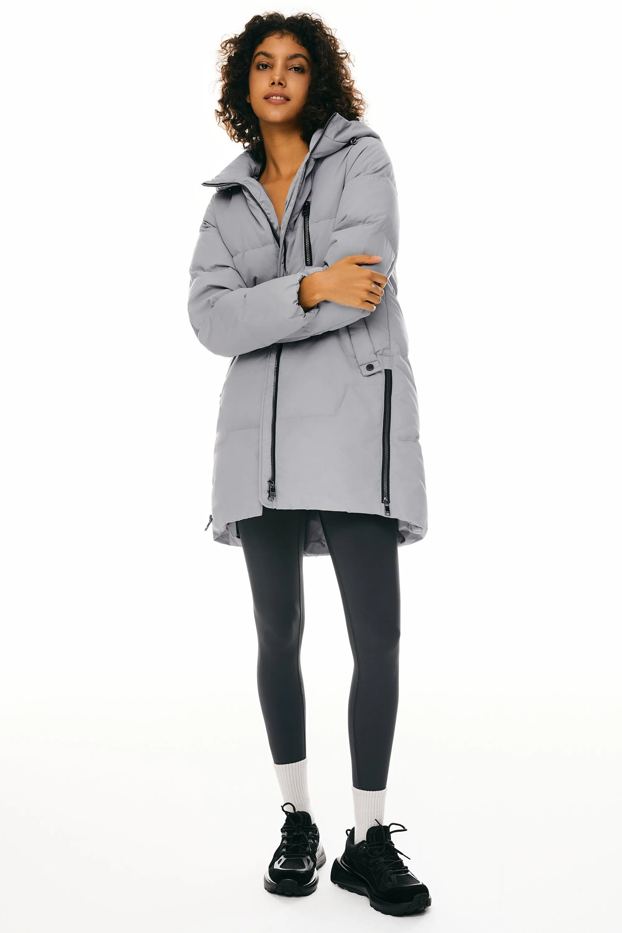 Two-Way Zipper Hooded Puffer Jacket