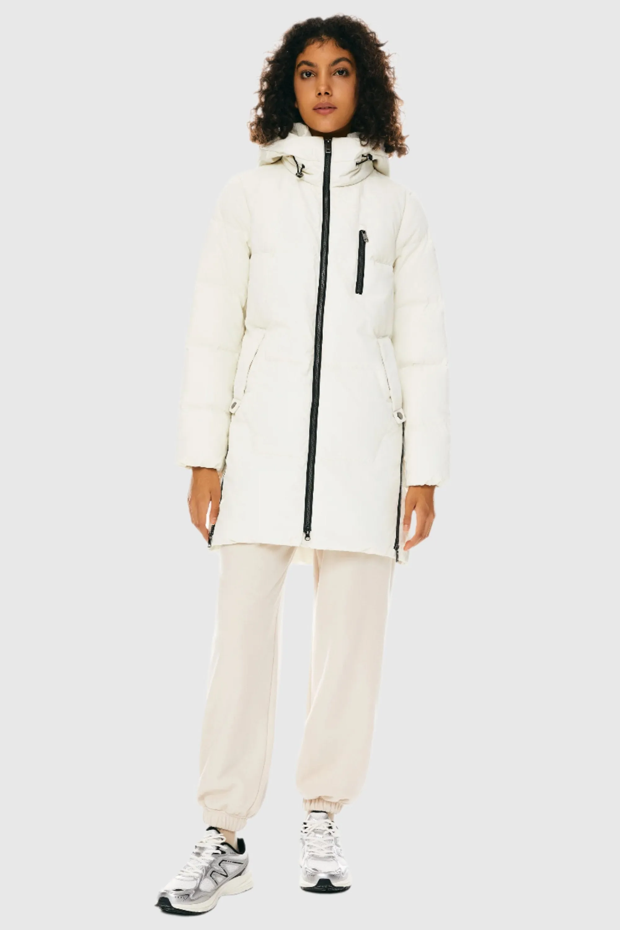 Two-Way Zipper Hooded Puffer Jacket