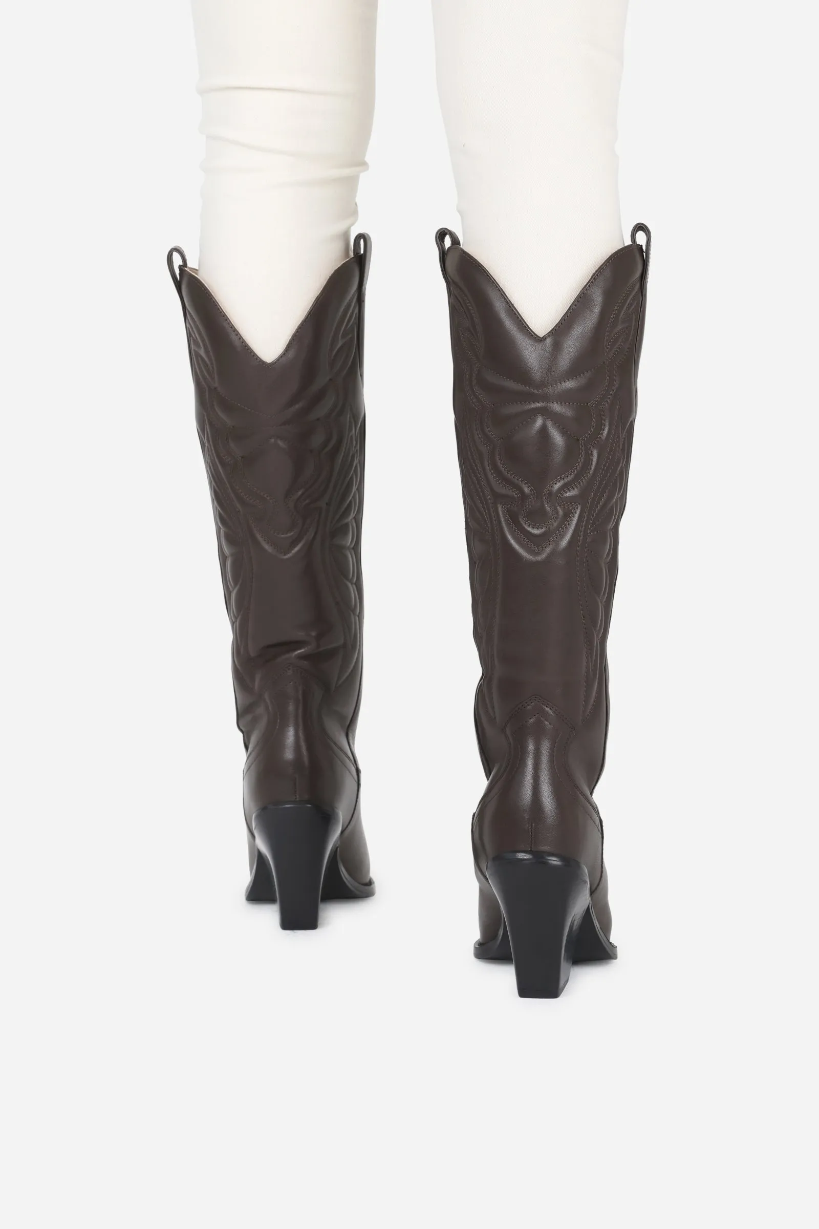 Western High Boot New-Kole | dark brown